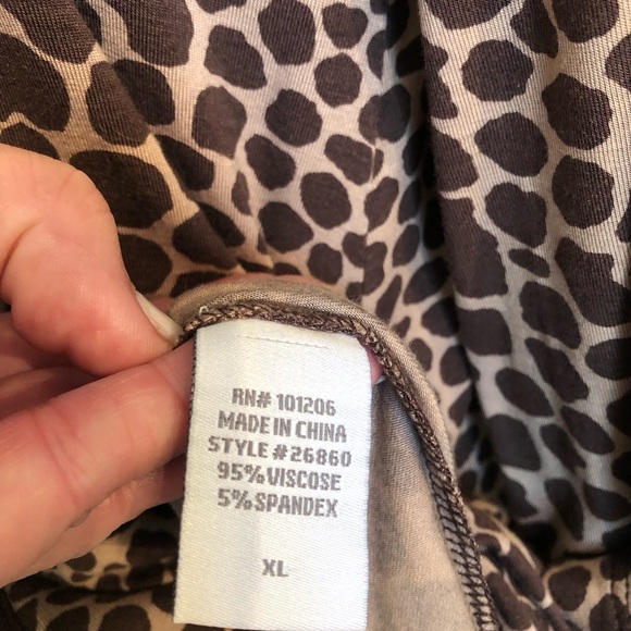 Soft Surroundings brown animal print tunic - Picture 6 of 8